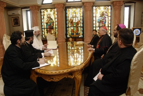 Patriarhul Daniel cu Cardinalul Sandri